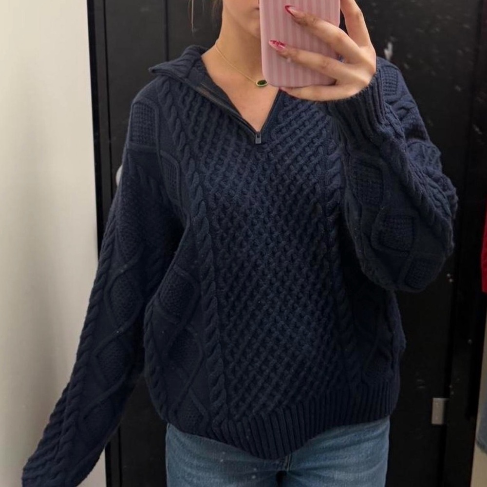 Aritzia merino wool quarter zip